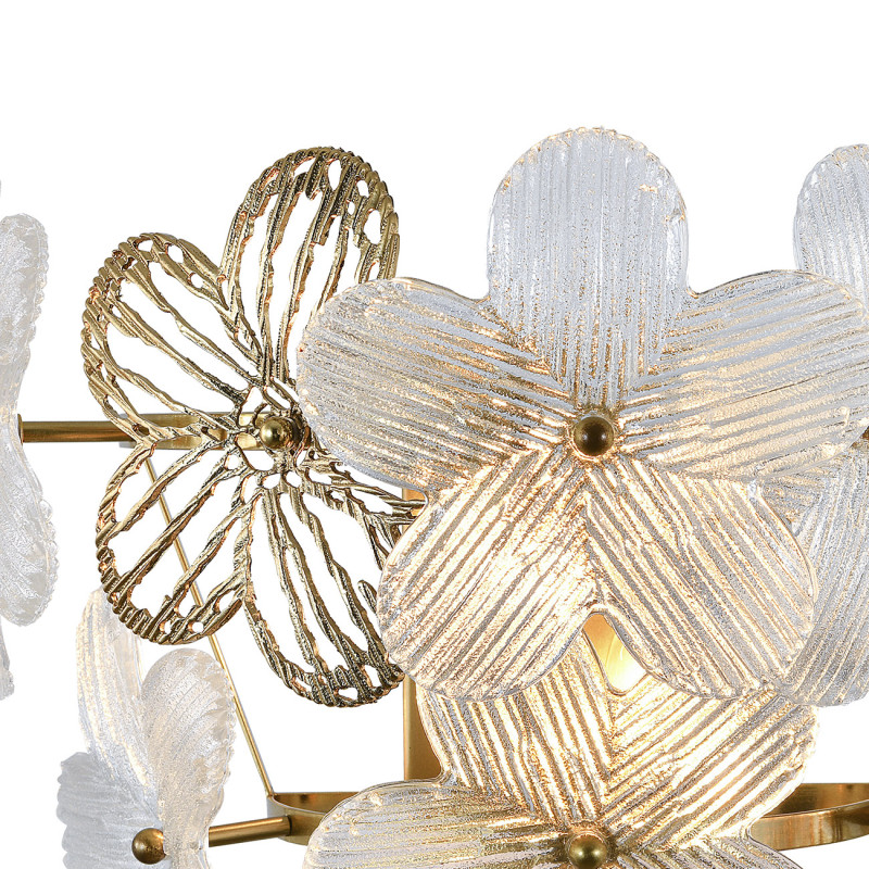 Бра 33*18*25 см, 2*E14, 120W, Indigo FIORI V000554 бронзовый, 12049/2W Brass