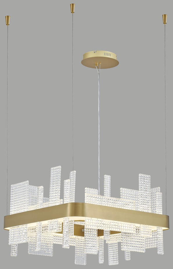 Светильник подвесной Wertmark Lotta WE461.01.303, 50*50 см, золотистый