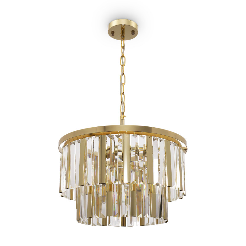 Люстра Freya Viviane FR11001PL-08G, диаметр 45 см, золото