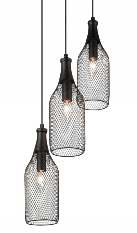 Подвесной светильник  33*188 см, 3*E14 черный Vele Luce Maestro VL6512P03