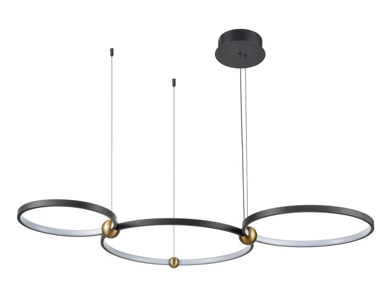 Подвесной светильник 57*112*150 см, 3*LED черный Vele Luce Atomo VL7252P03