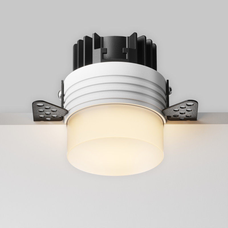 Встраиваемый светильник 7,8*7,8*8,5 см LED, 12W, 3000К, Maytoni Technical nude DL065-12W3K-TRS-W белый