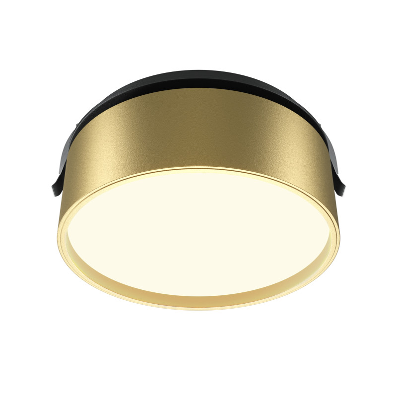 Встраиваемый светильник 12*12*6,6 см LED, 18W, 3000К, Maytoni Technical ONDA DL024-18W3K-BMG золото матовое