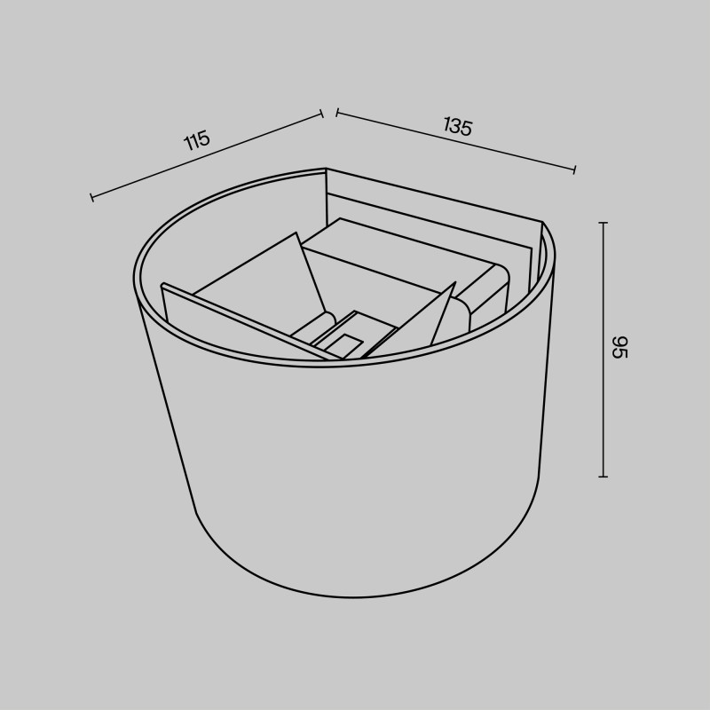 Уличный настенный светодиодный светильник Maytoni Fulton O573WL-L6GR серый