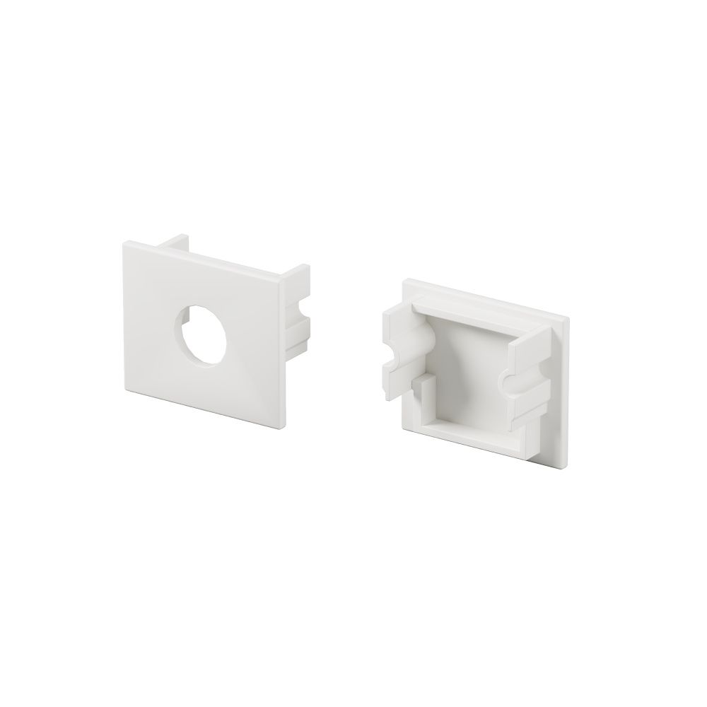 Комплект заглушек (для профиля 26×30) 2 шт., ALM-2630-EC 642053, 1*2*1 см, Maytoni Led Strip 642053, Белый