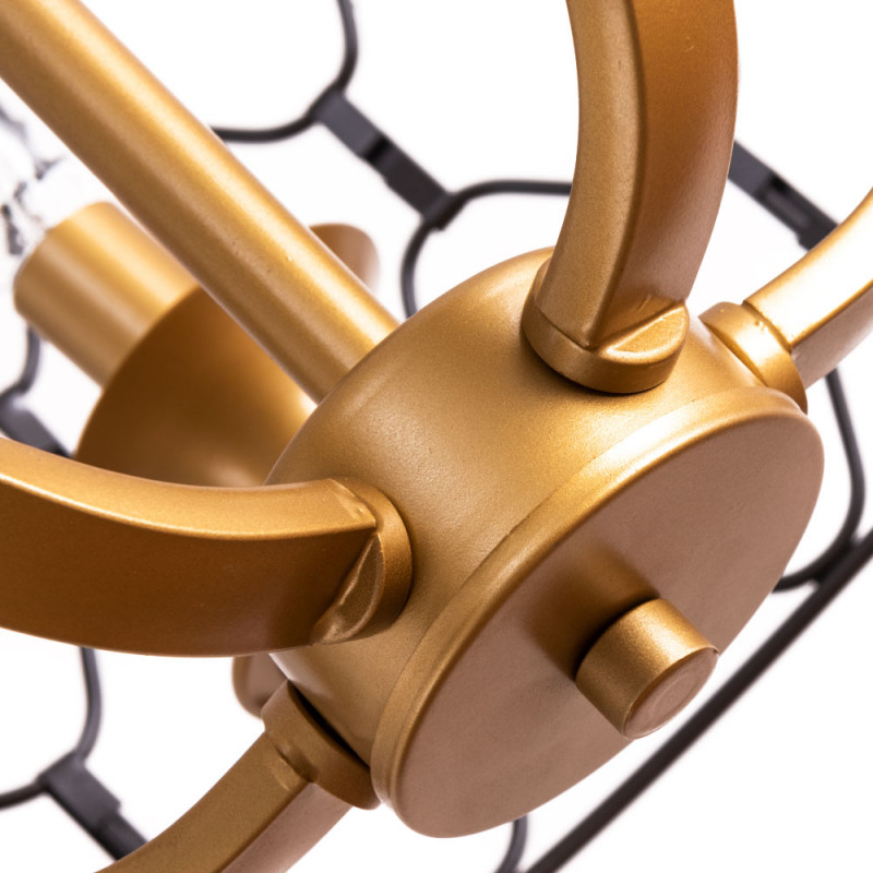 Подвесная люстра, 52 см, черный-золото, Divinare Dunkan 2021/04 LM-5