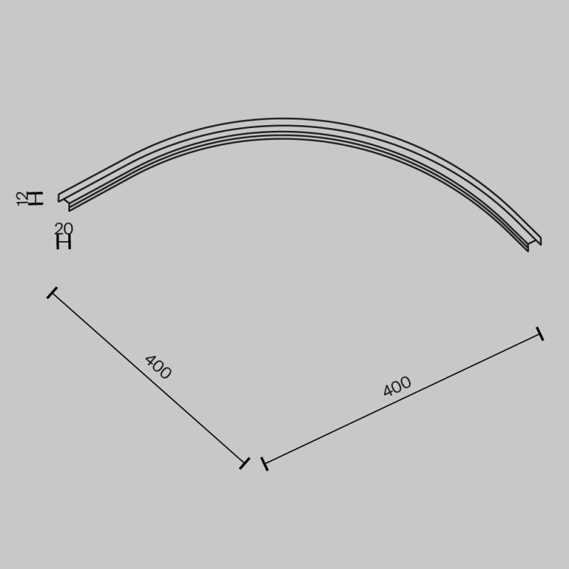 Коннектор 40*2*1,2 см, Maytoni Technical Magnetic track system Basity черный TRA172CL-R300-11B черный