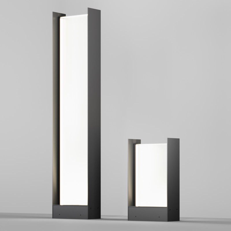 Садово-парковый светильник 17,5*8*80 см, LED, 20W, 3000К, Maytoni Reso O445FL-L20GF3K1 серый