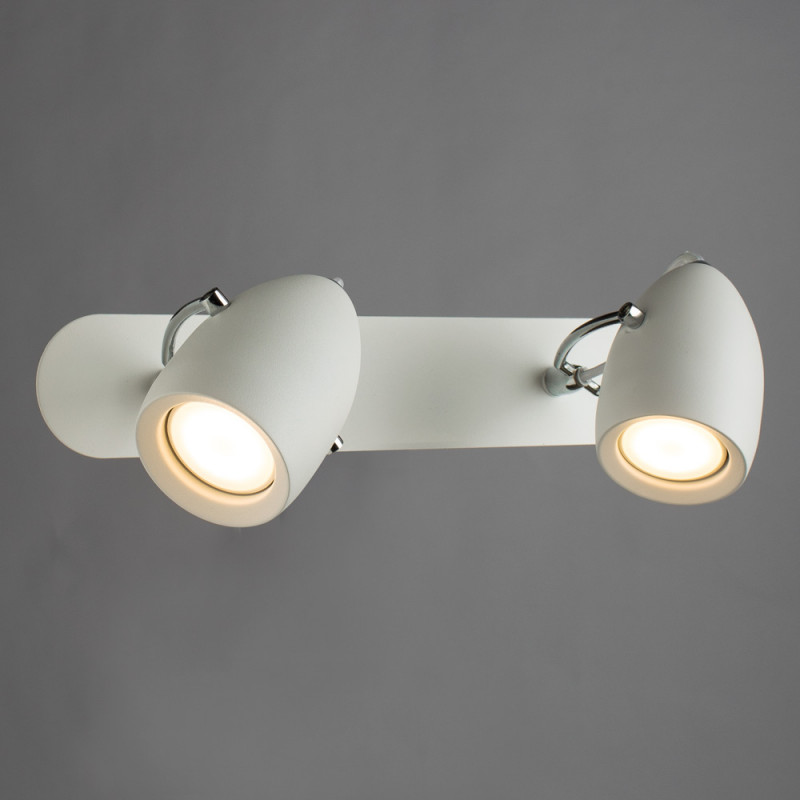 Спот Arte Lamp Atlantis A4004AP-2WH, белый/хром