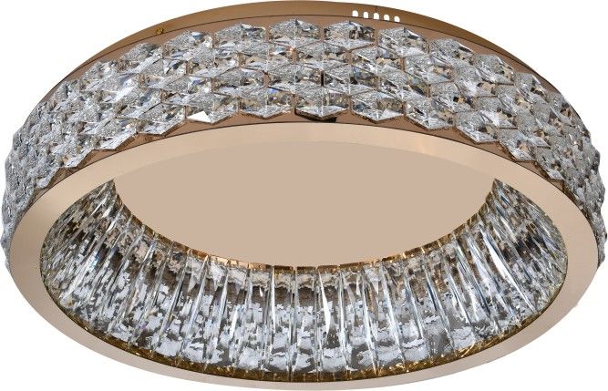 Люстра потолочная 60 см, 70W, 3000-6000K, Stilfort 4040/03/06C, золото