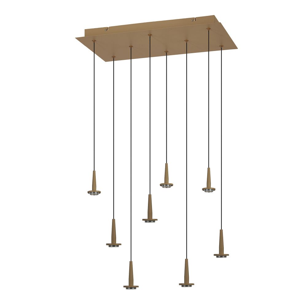 Люстра подвесная 50*30*-200 см, 8*LED*5W, 3000K, Mantra Andromeda MAN8934, золотой