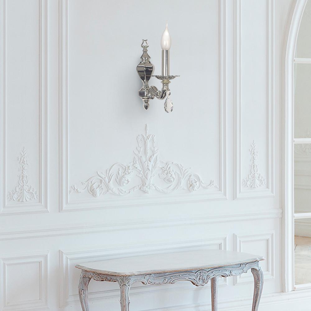 Бра *7*23 см, 1*E14*40W, Arti Lampadari Amelia Sb Amelia E 2.1.1.502 SB, Серебро