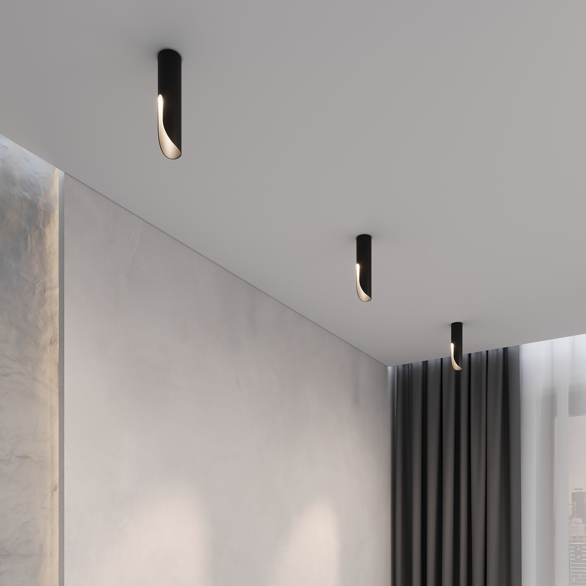 Потолочный акцентный светильник 4*4*16 см, 7W 3000K Elektrostandard Apex 25113/LED черный