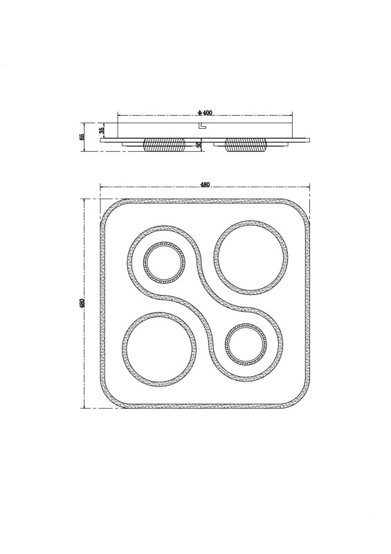Светильник 48 см, 95W, 3000-6000K, Freya Lamina FR6049CL-L95W, белый