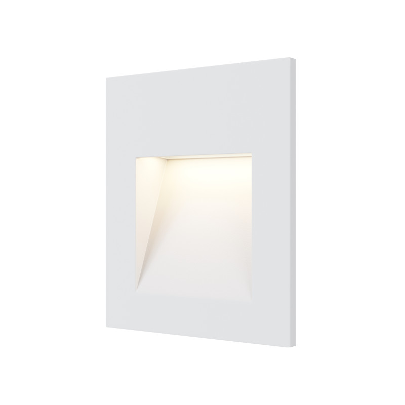 Встраиваемый светильник Maytoni LED Arca O038-L3W, 3W LED, 3000K, белый, вр 6*5,5 см