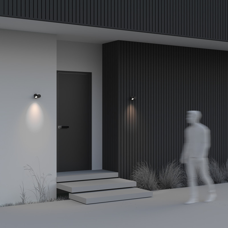 Настенный уличный светильник Maytoni Outdoor Wall Street O010WL-01B черный