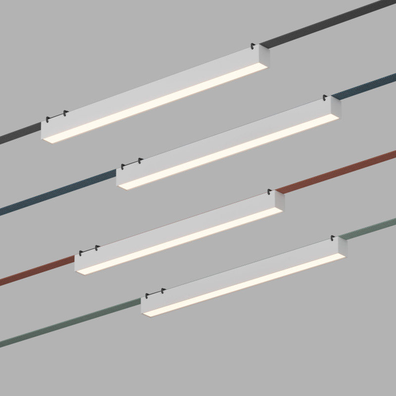 Трековый однофазный светильник 64 см, 24W, 3000K, Denkirs Belty Linear DK5577-WH, белый