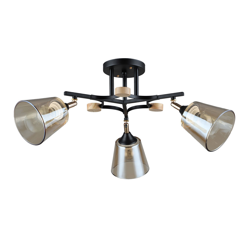 Люстра 27*62 см, 3*E27, 60W, Arte Lamp Glassy A5078PL-3BK, Черный