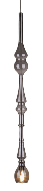 Подвесной светильник Crystal Lux Lux New SP1 B Smoke, хром-серый