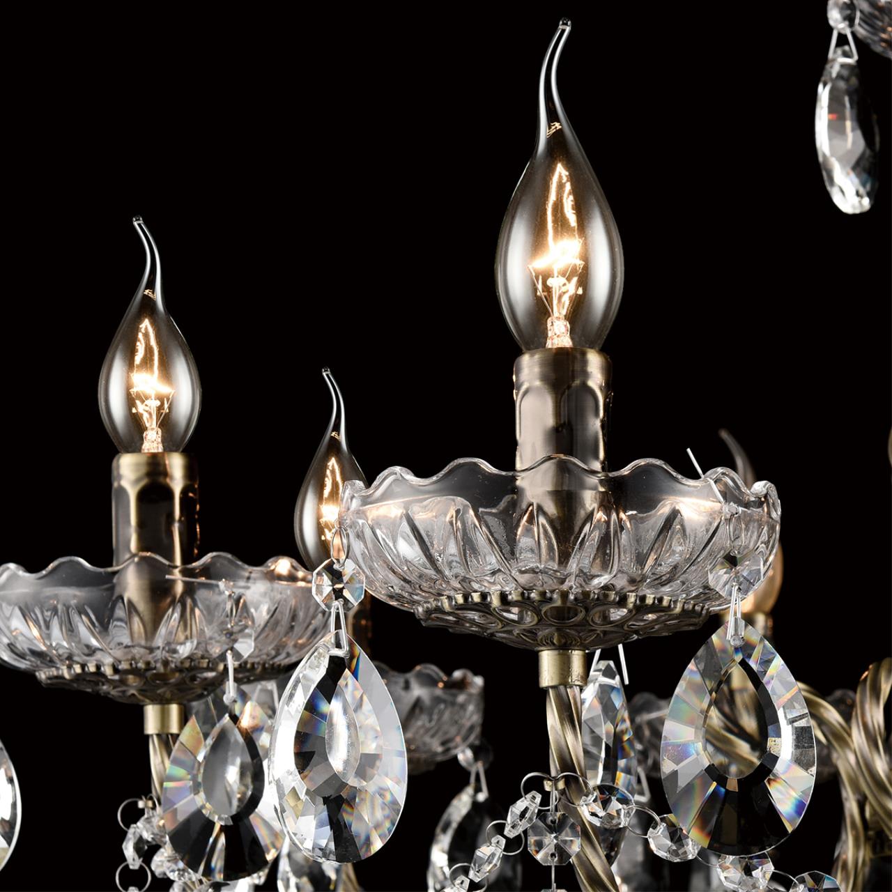 Люстра 72*103 см, 8*E14 Lumion Linn 8190/8 античная латунь