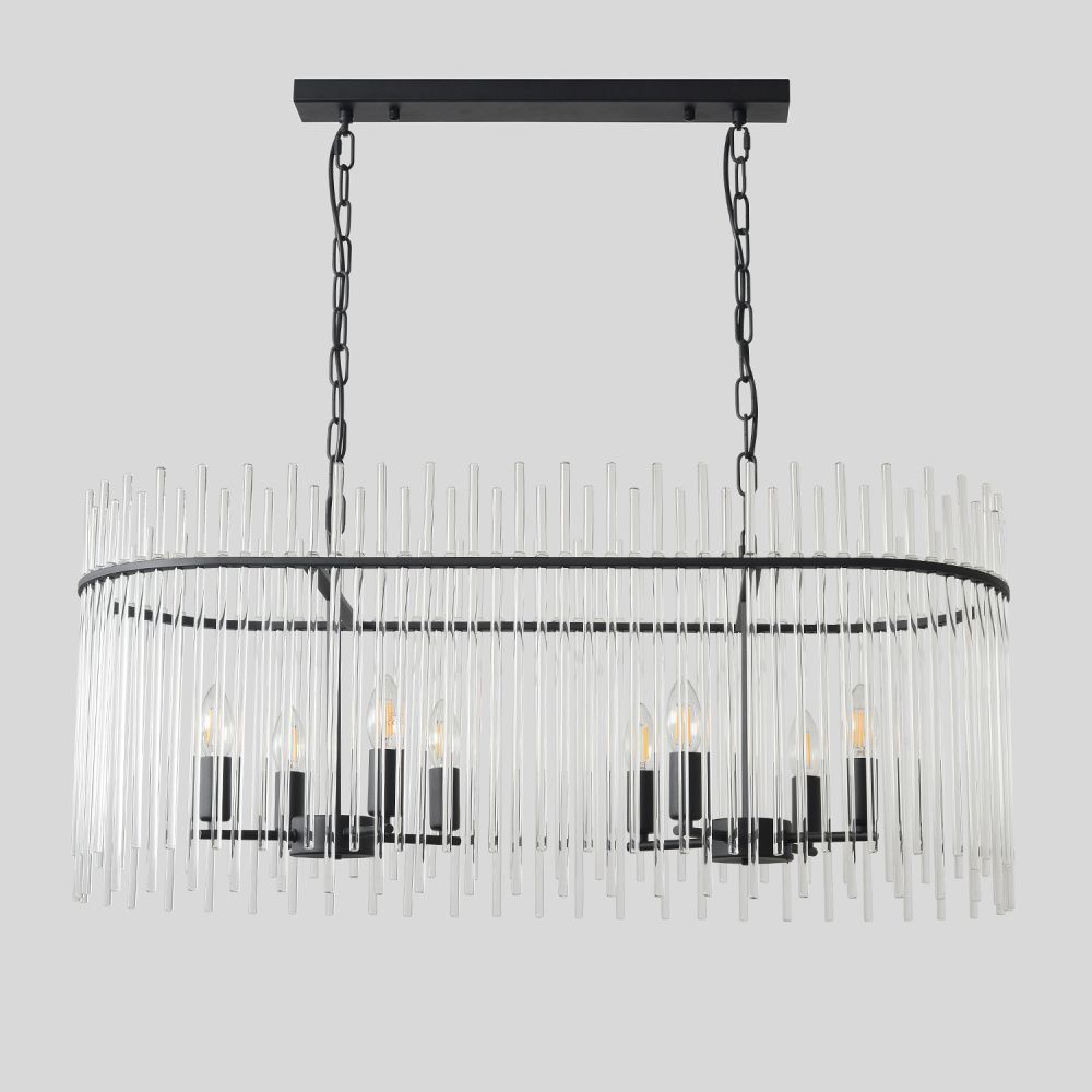 Люстра 90 см, Crystal Lux CLARO SP8, черный
