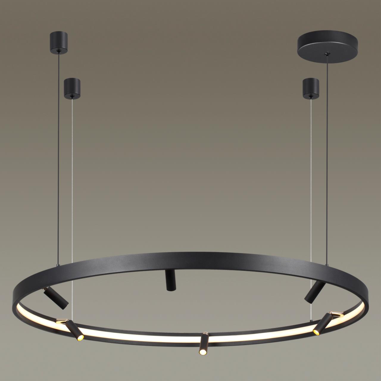 Светильник светодиодный диаметр 100 см, 66W LED, 3000-4000-6000K, Odeon Light HIGHTECH 4317/93L, черный