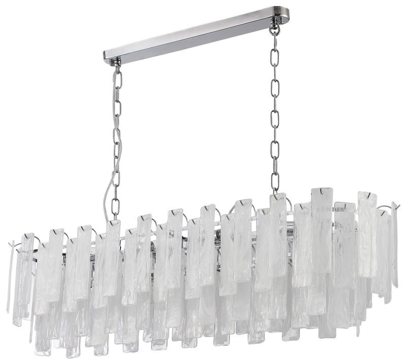 Люстра подвесная 120*30*50/80 см, 12*E14 40W Хром Stilfort Glowice 2157/09/12PL