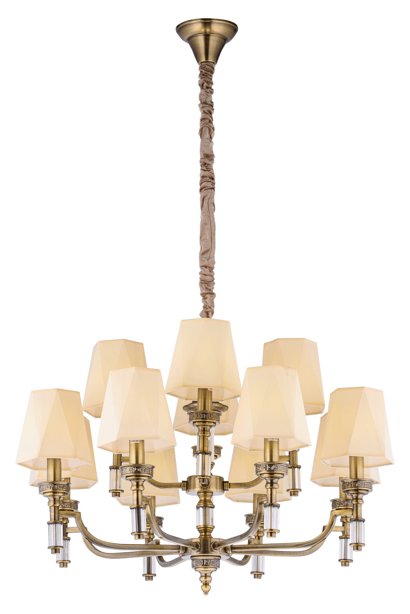 Люстра 820*560-1600, 12*E14, 40W NewRgy Модерн 8679/8+4BR BRONZE, Бронза