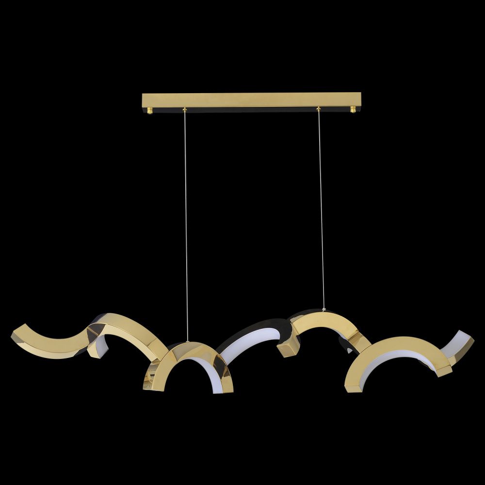 Светильник подвесной 128*30,5*23,5-227,5 см, *LED*100W, 3000K, Crystal Lux Hatt HATT SP100W LED, Золото