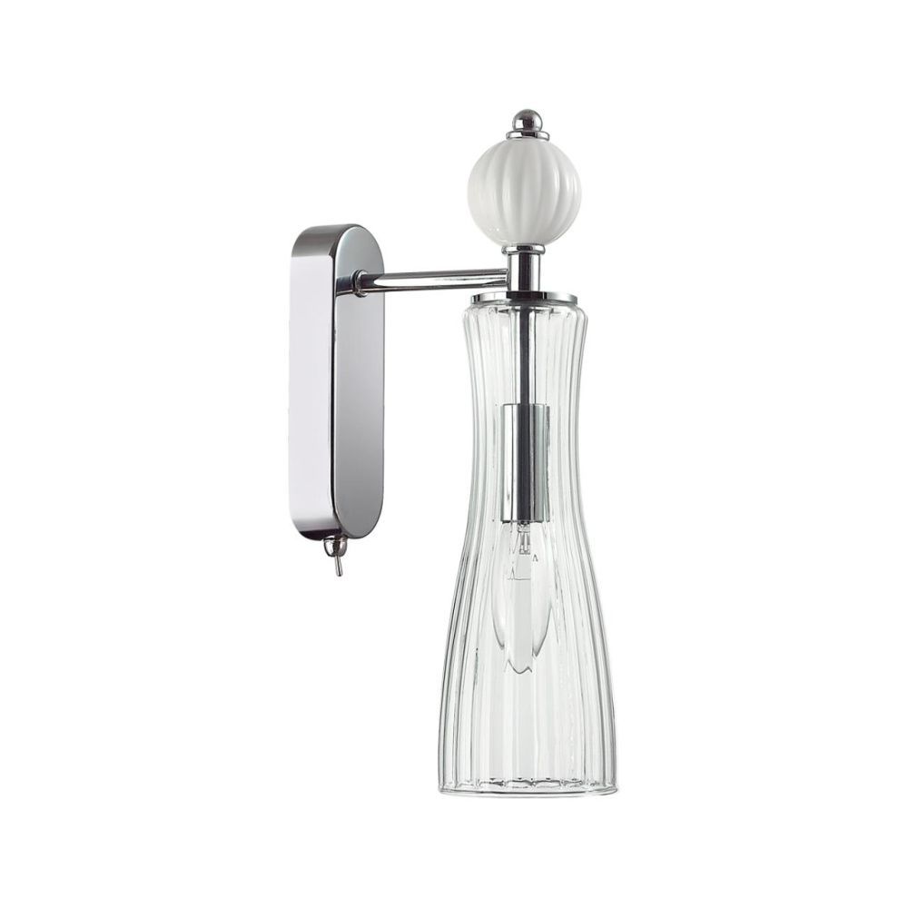 Бра *8,5*32-32 см, 1*E14*40W, Lumion Emily LUM8268/1W, хром; белый