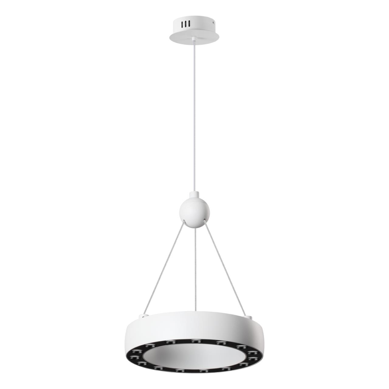 Светильник подвесной светодиодный, длина провода 2м 17,6*17,6*200 см, 2*LED*12W вниз + 5W вверх 3000K Novotech Turn 359395 белый