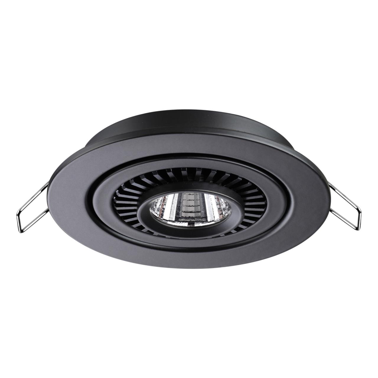 Светодиодный светильник 11 см, 9W, 4000K, Novotech Gesso 358816, черный
