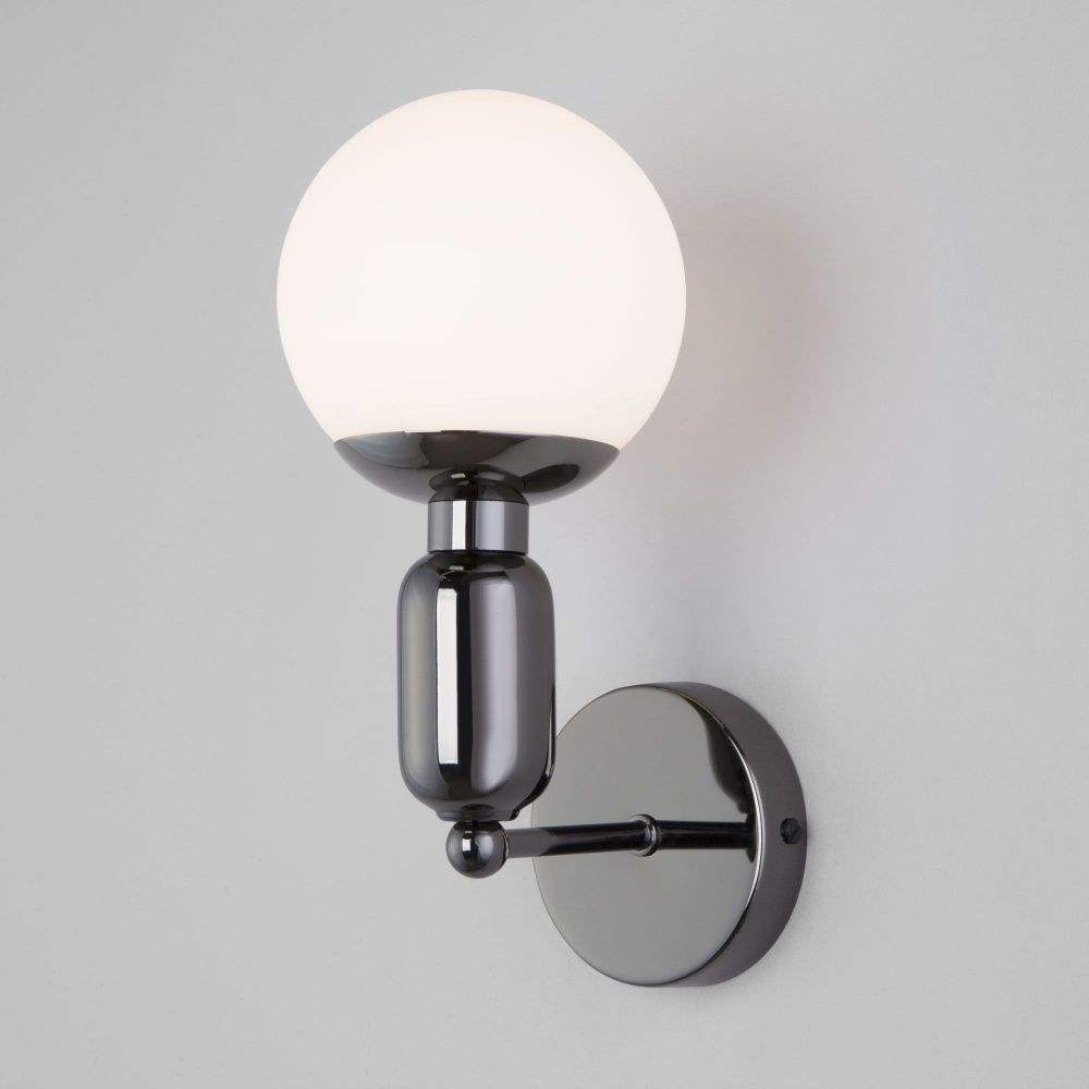 Настенный светильник со стеклянным плафоном 13 см Eurosvet Bubble 50251/1 черный жемчуг