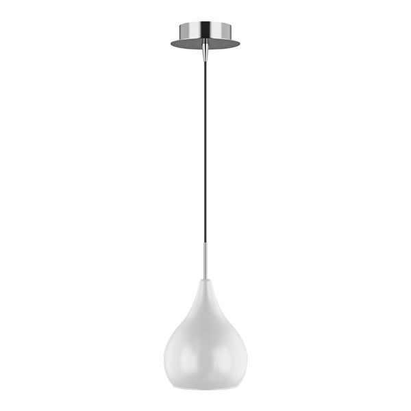 Подвесной светильник Lightstar Pentola LIG803030, диаметр 12 см, хром, белый