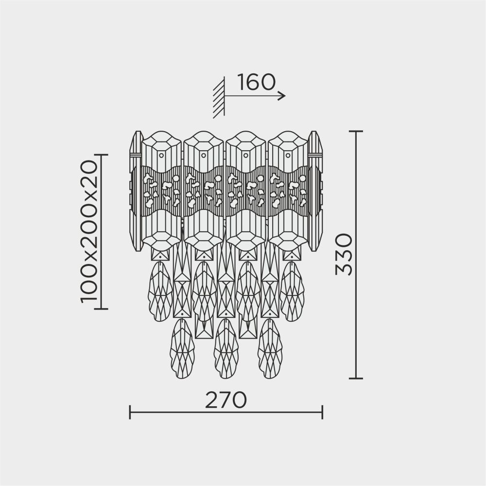 Настенный светильник MODELUX ML.7085.320 GD