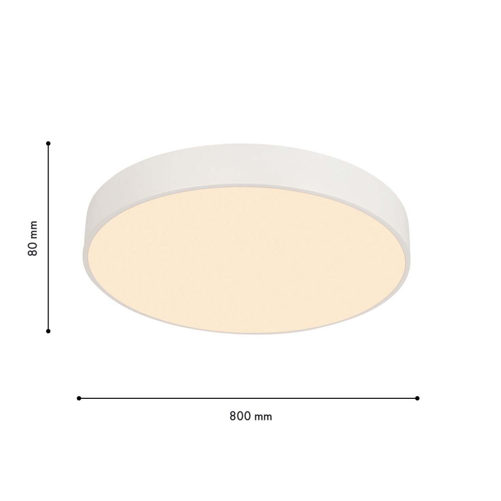 Потолочный светильник 80*8 см, 8*LED, 115W, 7000K, F-Promo Arena 4685-8C, белый