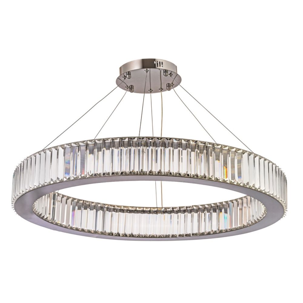 Люстра подвесная *80* см, Led лента*LED*36W, 3000/4500/6000 K, Arti Lampadari Anzio Anzio L 1.5.80.100 N, никель