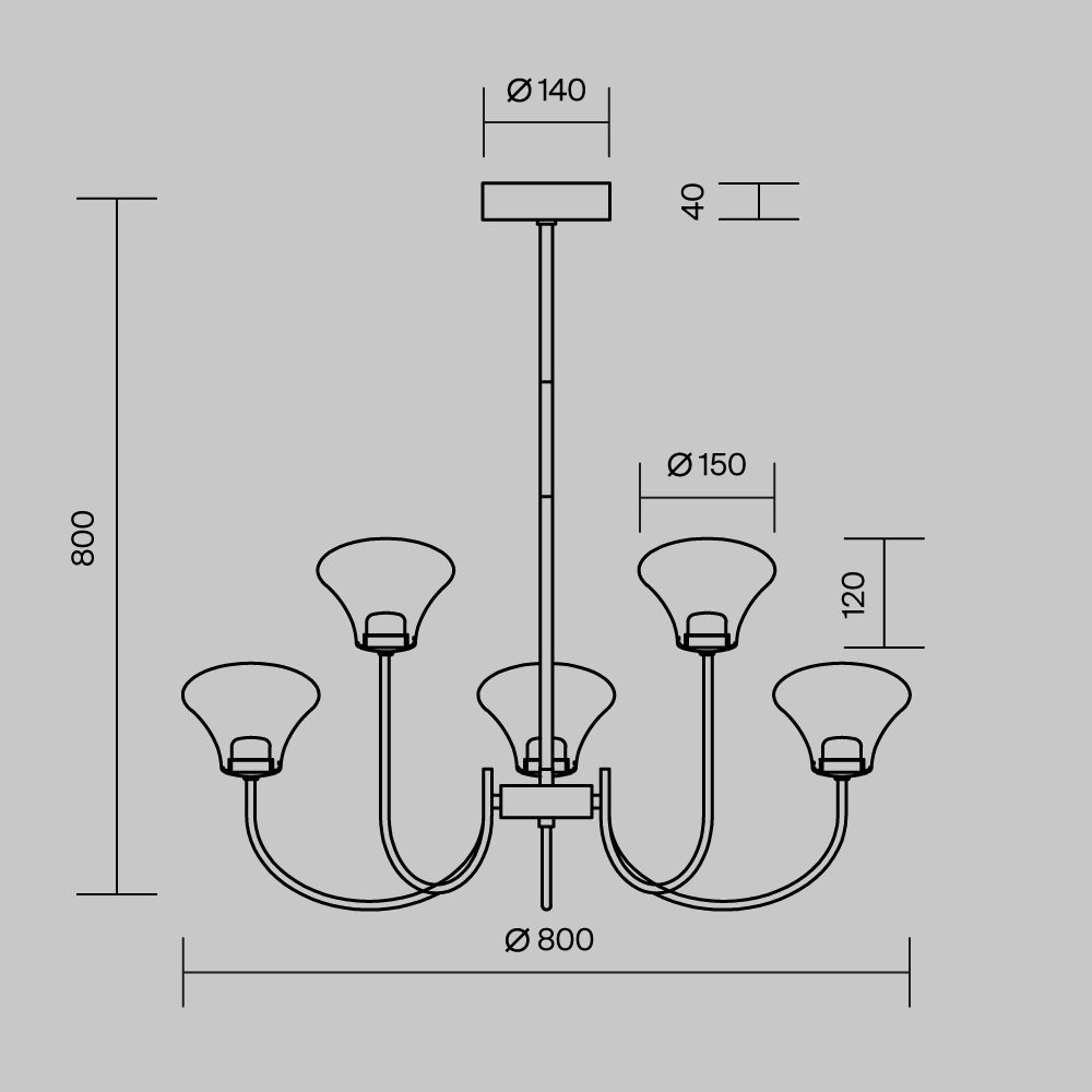 Подвесной светильник Maytoni MOD402PL-L30BS3K **50-80 см, *LED*30W, 3000K, Maytoni Dynasty MOD402PL-L30BS3K, Латунь