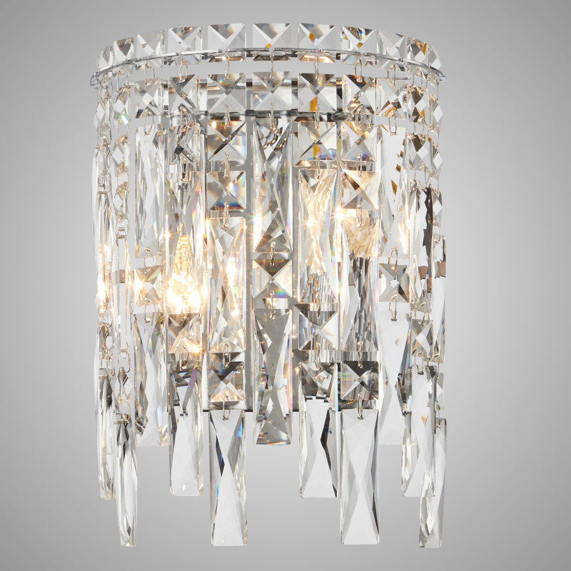 Бра 22*29 см, 2*E14*40W Хром Crystal Lux ABRIL AP2