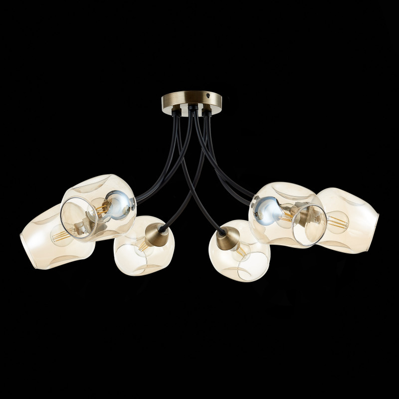 Светильник потолочный 70 см,  EVOLUCE BESANO SLE205302-06 Бронза, Черный