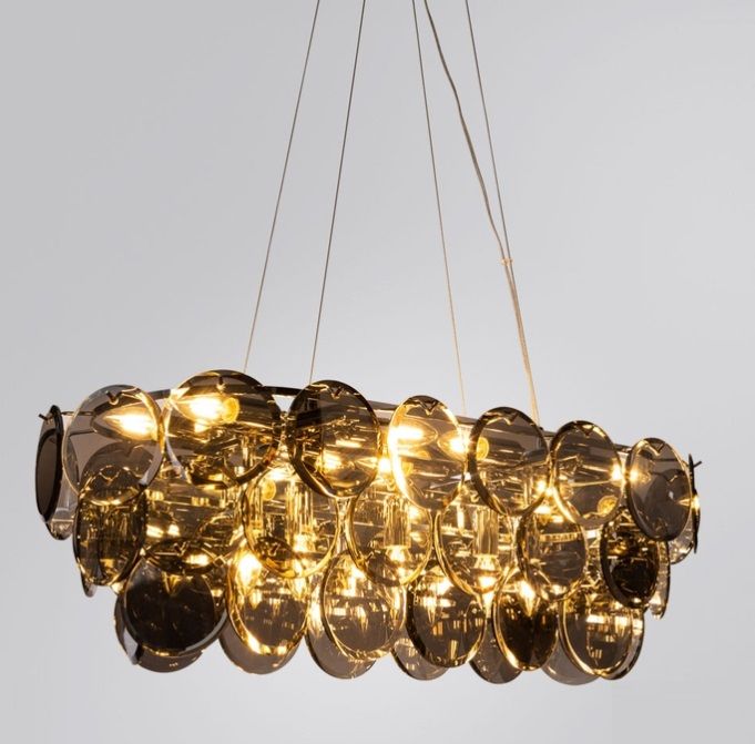 Светильник подвесной DZN-54940 ХРОМ  D880*400/H280*1000/13/E14/.W/провод прозрачный DIVINARE