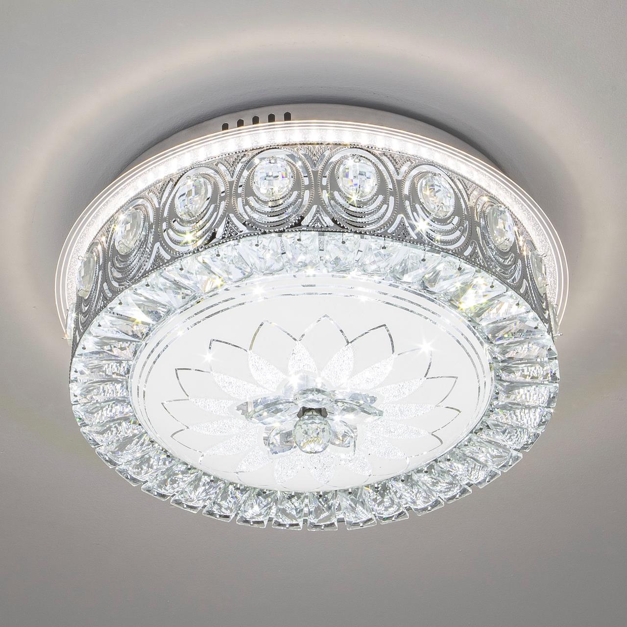 Светильник 40*40*16 см, LED 46W, 3000 / 6000K, Хром LED4U 1169-400 CR