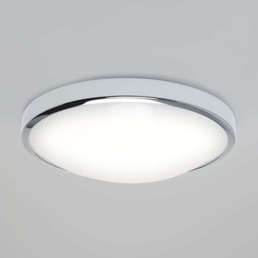 Светодиодный потолочный светильник для ванной комнаты Astro 7831 Osaka, диаметр 31 см, хром/белый