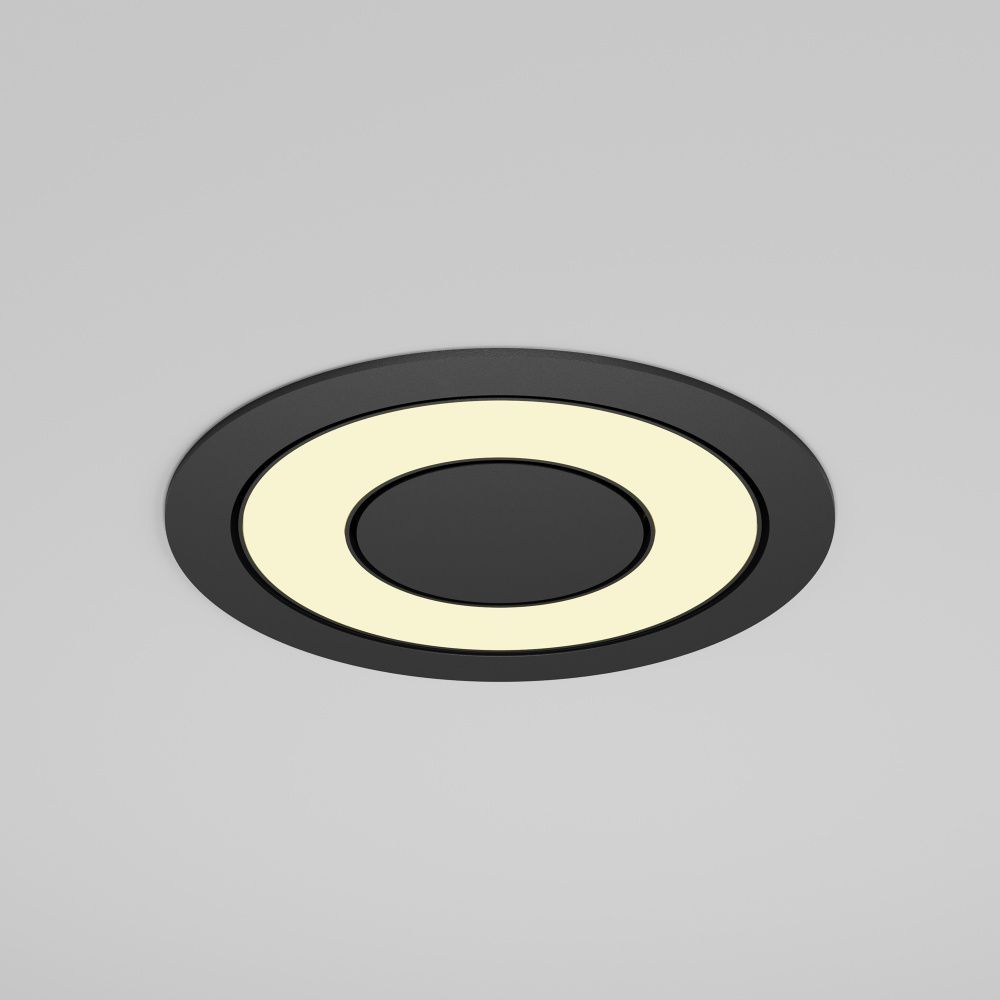 Встраиваемый светильник  DL102-12W2.7K-B **-3,6 см, *LED*12W, 2700K, Maytoni technical Vector DL102-12W2.7K-B, Черный