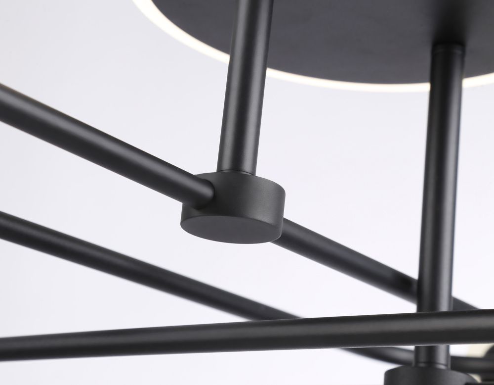 Потолочный светодиодный светильник со сменной лампой и пультом управления  88*88*24- см, 4*G9*40W, 3000-6400K, Ambrella Light Comfort FL66232, черный