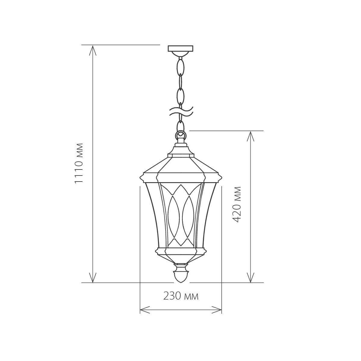 Virgo H капучино уличный подвесной светильник IP44 GLXT-1450H Elektrostandard