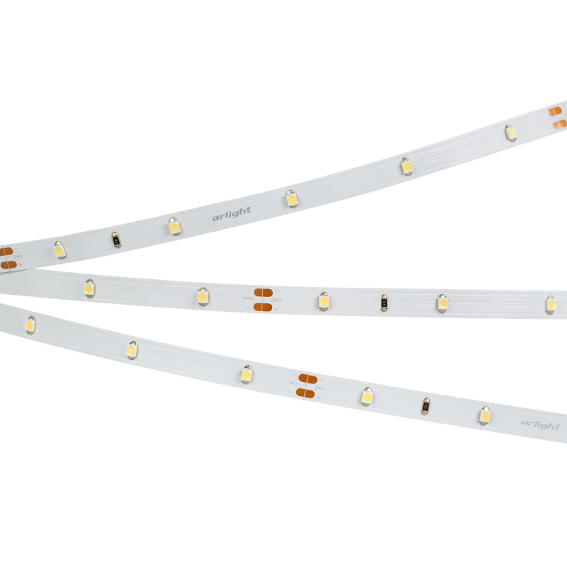 Лента RT 2-5000 24V White6000 0.5x (3528, 150 LED, LUX) (Arlight, 2.9 Вт/м, IP20) 019917(B). Цена указана за 5 метров. Продается кратно 5 метрам.