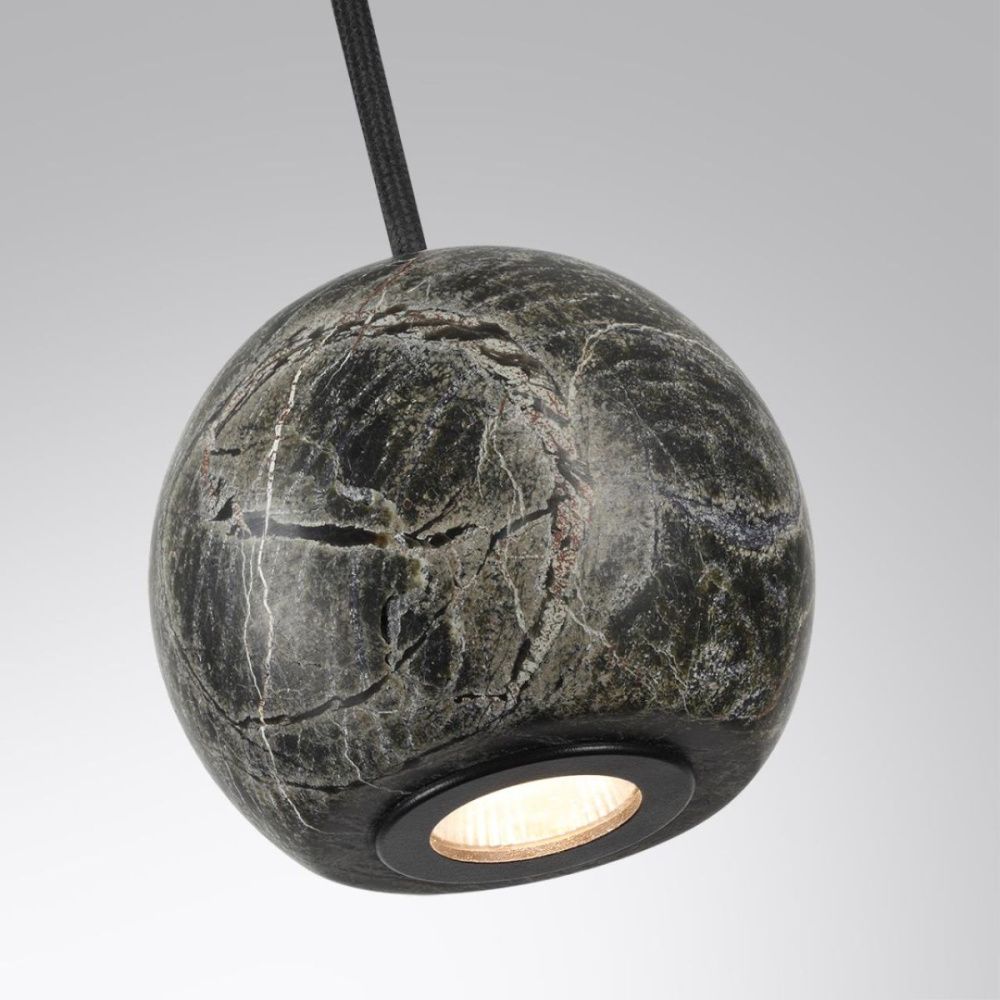 Подвесной светильник 7 см, 5W, 3000K, Odeon Light Midcent Dex 7068/5L, черный-камень
