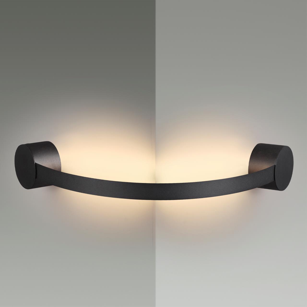 Бра 6*85*10*85 см, 1 LED*12W, 3000 К, Odeon Light Stich, черный 6667/12WL