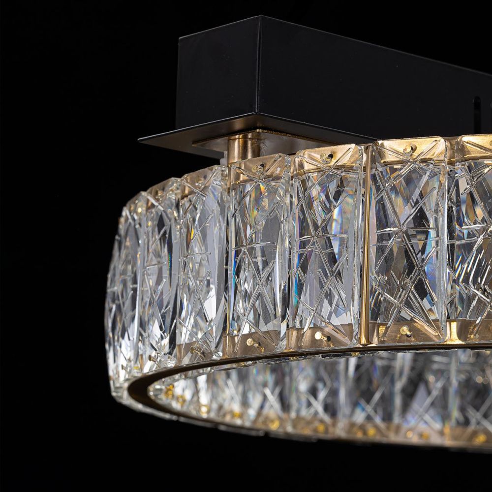Потолочная люстра 40 см, 16W, 3000K, Citilux Palant CL325142, черный-бронза